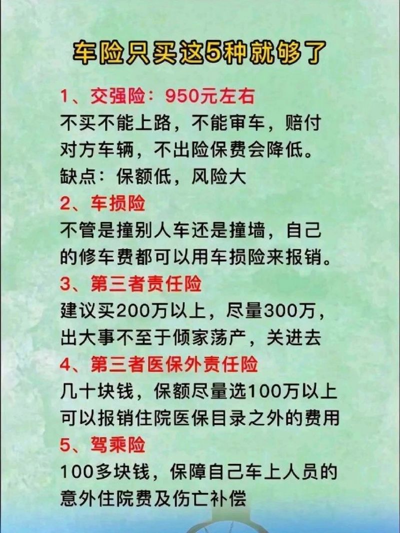 车险有哪几种保险/私家车必买的三种保险